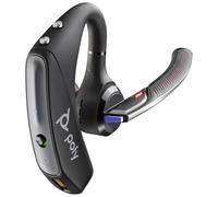 Plantronics Voyager 5200 Office, tecnologia WindSmart, microfono adattivo, IPX4, pulsante per controllo vocale, NFC, stazione di ricarica con USB-C, Microsoft Teams, colore: Nero