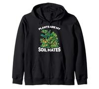 Plants Are My Soil Mates Giardinaggio Paesaggio Natura - Felpa con Cappuccio