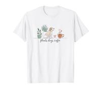 Plants, Dogs, And Coffee Dog Plant Lover Maglietta