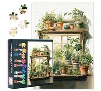 Plants - Puzzle da 1000 pezzi, con foglia verde, per adulti, giochi educativi per la casa, per la famiglia, gli uomini e le donne, le dimensioni finite sono 70 x 50 cm
