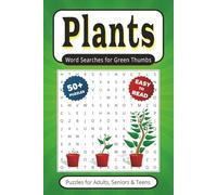 Plants Word Search: 50+ Puzzles With Easy to Read Print about Flowers, Cactus, Trees & More | 6x9 inches 110 pages | Gift for Vacations, Holidays, Leisure