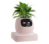 PLANTSIO Ivy - Vaso da fiori intelligente per la decorazione della casa, ideale per la casa, per la scrivania, idea regalo, per la cura delle piante, con emoji e amici animali domestici (Cipria)