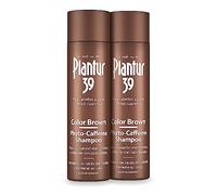 Plantur 39 Color Braun Phyto-Caffeina Shampoo - 2 x 250 ml - Per Capelli Castani - Nasconde i Grigi - Prevenzione Caduta in Menopausa