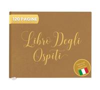 Plantvibes Libro degli Ospiti di Matrimonio - 120 Pagine di Carta Premium, Carta Spessa, Non Pressa, Stile Vintage con Titolo Dorato - Ideale per Matrimoni, Anniversari, Compleanni (Marrone)