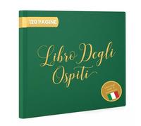 Plantvibes Libro degli Ospiti di Matrimonio - 120 Pagine di Carta Premium, Carta Spessa, Non Pressa, Stile Vintage con Titolo Dorato - Ideale per Matrimoni, Anniversari, Compleanni (Dusty Green)