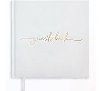 Plantvibes Libro degli Ospiti di Matrimonio Premium Nuovo Stile - 72 Pagine di Carta Premium, Carta Spessa, Non Pressa, Stile Vintage, con Titolo Dorato - Ideale per Matrimoni, Anniversari, Compleanni