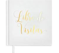 Plantvibes Spanish Version Libro degli Ospiti per Feste di Matrimonio, Battesimo o Compleanno, 72 Pagine, Copertina Rigida, Carta di Alta qualità, Vintage Guestbook Ideale Come Libro dei visitatori