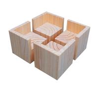 PLAOEGCN 4 rialzi for mobili in legno a forma di L, resistenti, rialzi for divani letto in pino, for aggiungere 3-20 cm di altezza, for le gambe della scrivania del tavolo(A 12cm-Increase Height 20cm)