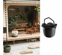 PLAOEGCN Catena Antipioggia a Forma di Fiore in Stile Giapponese, Catena Decorativa for Raccoglitore Pioggia in Lega Alluminio, Ornamento for Portico del Patio Giardino(3 m (9.8ft))