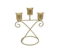 PLAOEGCN Portacandele in Metallo con Lampada a Vento da 2 Pezzi, Decorazione Domestica Semplice e Moderna for Camera Letto, Soggiorno Ornamento di Nozze(Gold 4)