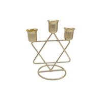 PLAOEGCN Portacandele in Metallo con Lampada a Vento da 2 Pezzi, Decorazione Domestica Semplice e Moderna for Camera Letto, Soggiorno Ornamento di Nozze(Gold 3)