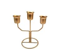 PLAOEGCN Portacandele in Metallo con Lampada a Vento da 2 Pezzi, Decorazione Domestica Semplice e Moderna for Camera Letto, Soggiorno Ornamento di Nozze(Golden)