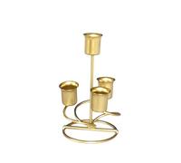 PLAOEGCN Portacandele Rotondi in Metallo da 2 Pezzi, Decorazioni for la casa semplici e Moderne for Camera Letto, Soggiorno Matrimonio(Gold 2)