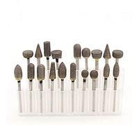 PLAOEGCN Testa di macinazione for frese diamantate con gambo 1X 2,35/3 mm - Utensili da intaglio rotanti sinterizzati for punte trapano for pelatura della giada e incisione su pietra(No.3 X 2.35mm)
