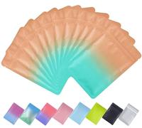 Plaphy 100 Sacchetti Mylar in Alluminio Richiudibili con Zip, Bustine in Mylar Ermetiche per Alimenti, Buste Opache e Piatte per Confezionamento e Conservazione (Giallo e Blu, 9 x 16 cm)
