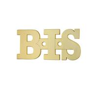 PLAQUE BIS - Targa di Segnalazione - Ottone da Fissare - Uso Versatile - Resistente alla Corrosione - Facile da Fissare - Pratica - 51 x 34 mm - Giallo/Dorato