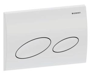 Plaque d'actionnement Geberit Kappa20 Plaque pour double affleurement par le haut/avant pour UP200, 115.228.11.1, 115.228.11.1, Colorazione: bianco