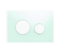 Plaque d'actionnement TECE WC Verre TECEloop pour la technologie à double quantité, 9240650, 9240650, Colorazione: Vetro bianco lucido, pulsanti bianchi lucidi