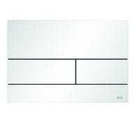 Plaque de commande pour WC TECE « TECEsquare II » en métal, pour système à double débit, 9240834, 9240834, Colorazione: bianco opaco