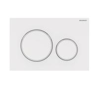 Piastra di azionamento Geberit Sigma20 per sistema a 2 sciacquoni, Colorazione: bianco / bianco opaco - 115.882.11.1