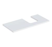 Plaque de lavabo Geberit ONE, découpe à droite, pour lavabo à poser en forme de coupe, 105x3x47cm, 505.314.00.2, 505.314.00.2, Colorazione: laccato bianco opaco