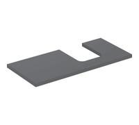 Piastra per lavabo Geberit ONE, taglio a destra, per lavabo da appoggio a forma di bacinella, 105x3x47cm, 505.314.00., Colorazione: laccato lava opaco - 505.314.00.3