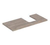 Mobile Lavabo Bagno Geberit ONE per lavabo da appoggio ovale destro 1050x30mm Noce Hickory