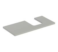 Piastra per lavabo Geberit ONE, taglio a destra, per lavabo da appoggio a forma di bacinella, 105x3x47cm, 505.314.00., Colorazione: greige laccato opaco - 505.314.00.7