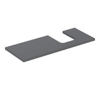Piastra per lavabo Geberit ONE, taglio a destra, per lavabo da appoggio a forma di bacinella, 120x3x47cm, 505.315.00., Colorazione: laccato lava opaco - CM