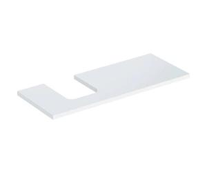 Plaque de lavabo Geberit ONE, découpe à gauche, pour lavabo à poser en forme de coupe, 120x3x47cm, 505.295.00.1, 505.295.00.1, Colorazione: laccato bianco lucido