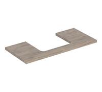Piastra per lavabo Geberit ONE, taglio centrale, per lavabo da appoggio, 105x3x47cm, 505.284.00., Colorazione: Struttura in legno noce noce hickory / melaminico - 505.284.00.6