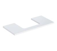 Plaque de lavabo Geberit ONE, découpe au centre, pour lavabo à poser, 105x3x47cm, 505284001, 505284001, Colorazione: laccato bianco lucido - CM