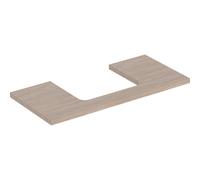 Piastra per lavabo Geberit ONE, taglio centrale, per lavabo da appoggio, 105x3x47cm, 505.284.00., colorazione: Struttura in legno di quercia / melamina - 505.284.00.5