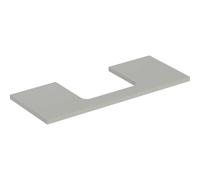 Piastra per lavabo Geberit ONE, taglio centrale, per lavabo da appoggio, 120x3x47cm, 505.285.00., Colorazione: greige laccato opaco - CM
