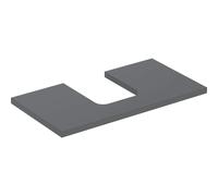 Piastra per lavabo Geberit ONE, taglio centrale, per lavabo da appoggio a forma di scodella, 90x3x47cm, 505.273.00., Colorazione: laccato lava opaco