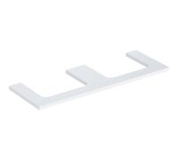 Piastra per lavabo Geberit ONE, doppio taglio, per lavabo da appoggio, 135x3x47cm, 505.286.00., Colorazione: laccato bianco lucido - 505.286.00.1