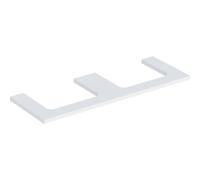 Plaque de lavabo Geberit ONE, découpe double, pour lavabo à poser, 135x3x47cm, 505.286.00.2, 505.286.00.2, Colorazione: laccato bianco opaco
