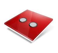 Plaque de recouvrement pour interrupteur - Rouge 2 Touches - Diamond