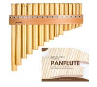 Plaschke Flauto di Pan 15 Note in Do Maggiore - Set con Manuale - Artigianato Originale dell'Alto Adige - Per Musicisti Amatoriali