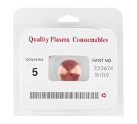 Plasma Guard Cup Cap 5pcs for MAX45 Cutting Torch | 220674 High Temp Copper Alloy Guard Cap | Replacement Plasma Cutter Consumables for Thermal Dynamics