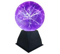 Plasmakugel 20cm Lilla - Fantastico Retrò Effetto di Luce / Lampi Nel Plasmaball