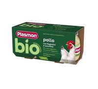 Plasmon Bio Omogeneizzato Pollo Con Fagiolini e Zucchine 2x80 g