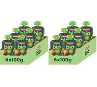 Plasmon BIO Pouch Mela Carota Mango 100g (6 Pezzi) (Confezione da 2)