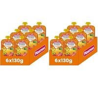 Plasmon I Fruttini - Mela, Fragola e Lampone 6x130g (Confezione da 2)