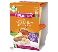 PLASMON LA MERENDA DEI BAMBINI MERENDE BANANA MELA BISCOTTO MIELE ASETTICO 2 X 120 G