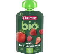 Pouch mela fragola e lampone bio 100gr - plasmon