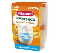 Plasmon Omogeneizzato La Merenda Nutri-Mune Latte e Vaniglia, 12 x 240 g