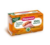 Plasmon Cuor di Natura Omogeneizzati Tacchino Patate Dolci 2 Pezzi Da 120 G