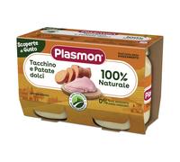 Plasmon Cuor di Natura Omogeneizzati Tacchino Patate Dolci 2 Pezzi Da 120 G