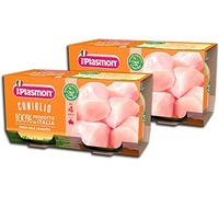 PLASMON, OMOGENEIZZATI IN CONFEZIONE DA 4 VASETTI, GUSTO CONIGLIO